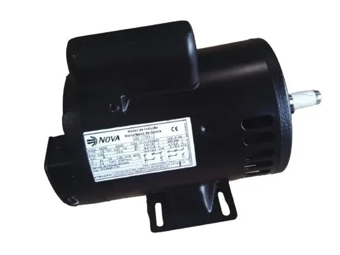 Motor elétrico Nova Motores Monofásico 0,5 cv - 4 pólos Baixa rotação 1735 rpm Seminovo