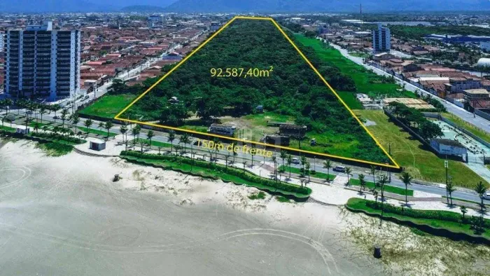 Grande Terreno à Venda em Praia Grande/SP | Dupla Frente para o Mar e Avenida Comercial | 