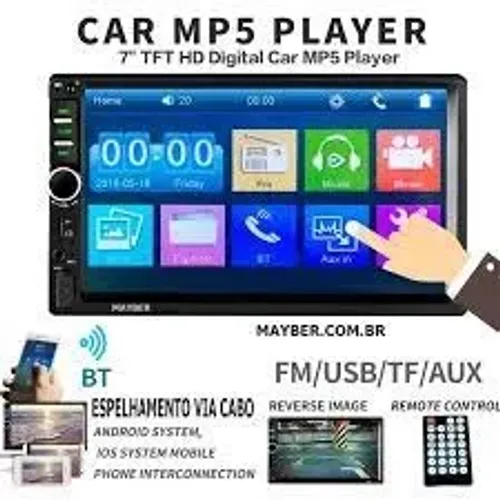 Multimidia Mp5 7 Polegadas  Autovex Bluetooth e Usb