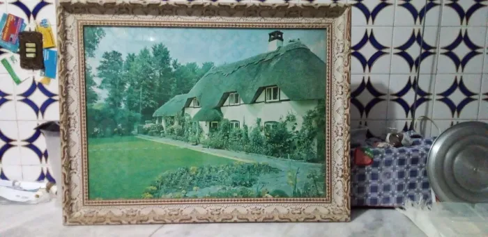 Quadro com paisagem de casa charmosa