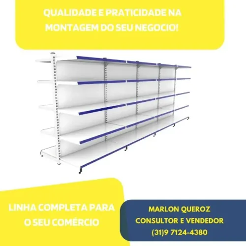 Gondola de Aço Central 30x40 Nova