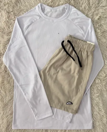 Kit G Camisa Longa e Short Sarja