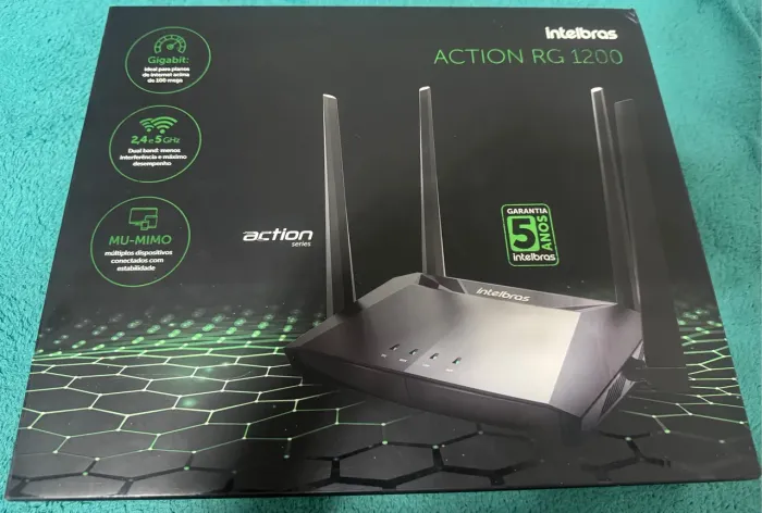 Roteador Intelbras Action RG 1200 + Switch Mercusys porta gigabit