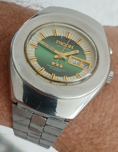 Relógio Ricoh Automático Vintage japonês 21 jewells anos 70 raro 