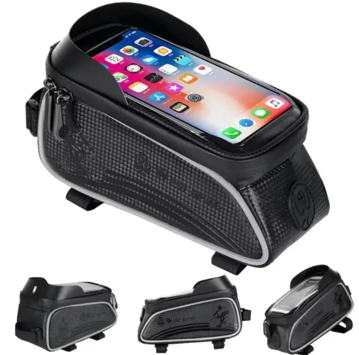 Suporte bolsa para bicicleta celular chuva