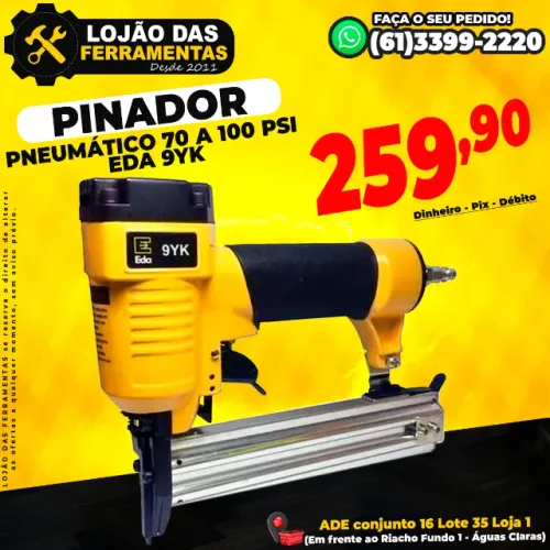 Pinador Pneumático 70 a 100 Psi Eda 9yk