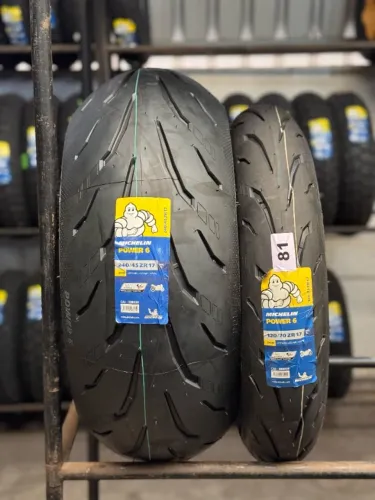 Par de Pneu Michelin Power 6 240/45-17 e 120/70-17 Ducati Diavel 1260