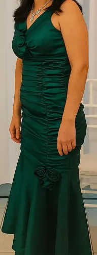 Vestido Festa Verde Petróleo M 40