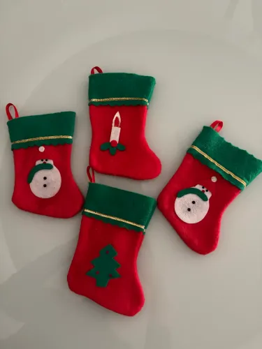 Kit 4 botinhas de Natal  enfeites para árvore 