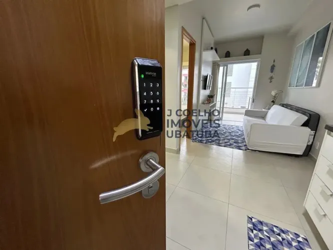Apartamento de 1 dormitório a venda na Praia Grande de Ubatuba, SP, em condomínio completo