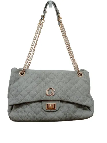 Bolsa Carmem Steffen Couro legítimo cinza