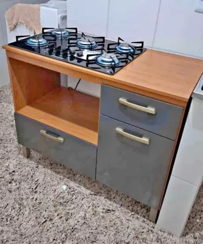 Balcão de Cozinha Cinza