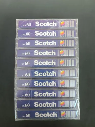 Fita k7 cassete scotch bx-60 min pac/ 10 unidades lacradas