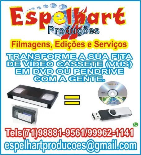 Atenção! Transforme Suas Fitas VHS, VHS-c, MINI DV  8mm em DVD
