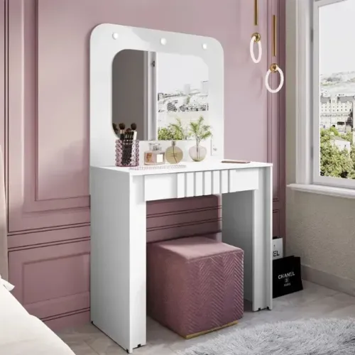 Penteadeira Camarim Rouge Branco Bechara - Entrega Rápida! 