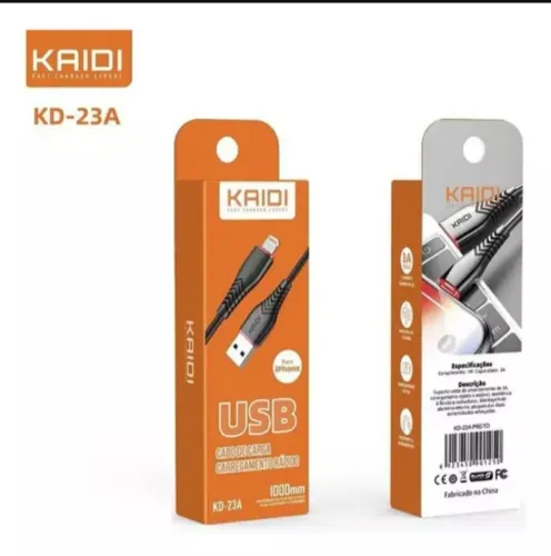 Cabo USB para iPhone 1000mm - Kaidi KD-23A