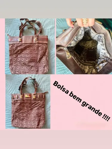 Bolsa Grande Marrom com Detalhes