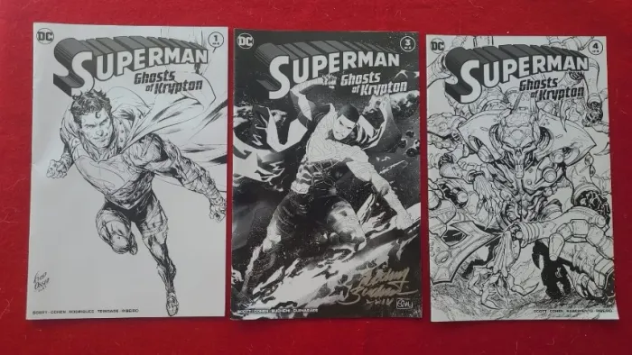 Lote com 3 edições da minissérie Ghosts of Krypton (DC Comics - 2023)