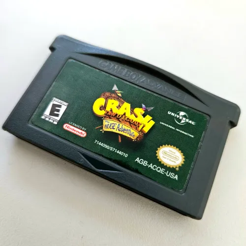 Crash huge Adventure original game boy Advance GBA