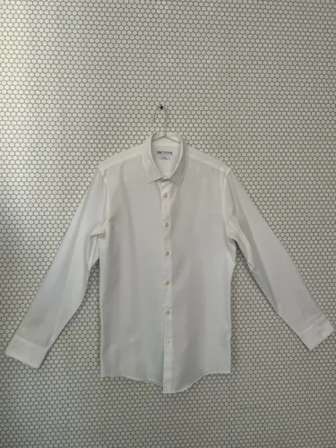 Camisa social masculina, Zara, branca, tam 40