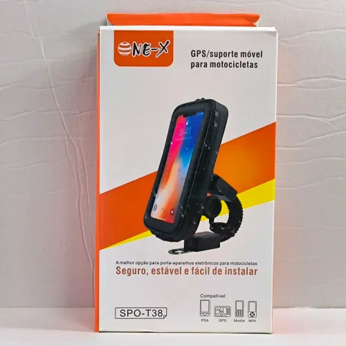 Suporte de celular com carregador USB para moto a prova d'água 
