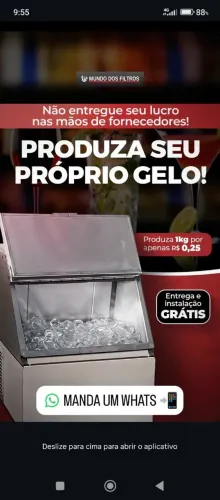 Máquina de Gelo Produza seu Próprio Gelo! Todos os tamanhos disponíveis