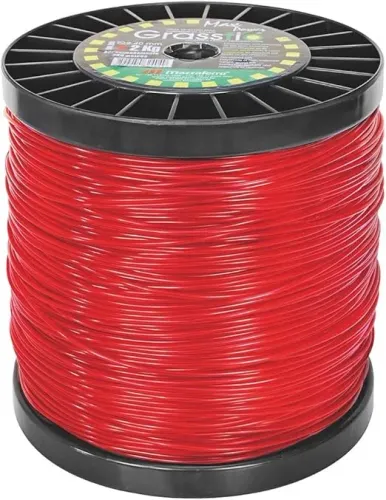 Bobina De Fio De Nylon Vermelho De 2,4 Mm Para Rocadeiras