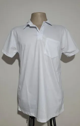 Blusa Polo Branca tamanho G, bonita, confortável, tecido macio e leve