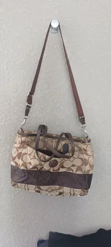  Bolsa Coach original  Signature Stripe Diaper Baby Bag 