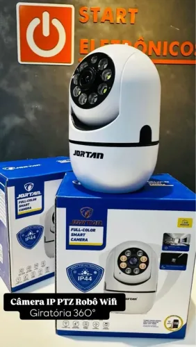 Câmera IP PTZ Robô Wifi Giratória 360° JORTAN