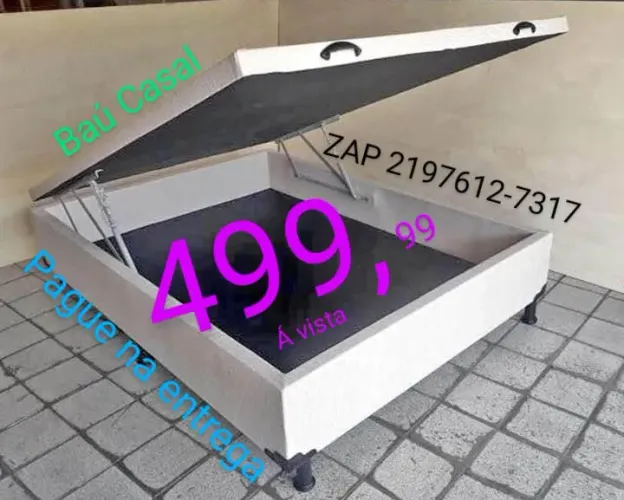 Base box baú casal (Pague na entrega)