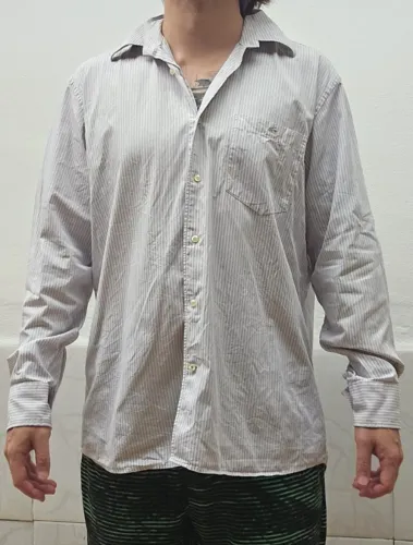 Camisa Lacoste manga longa tam.GG original casual social