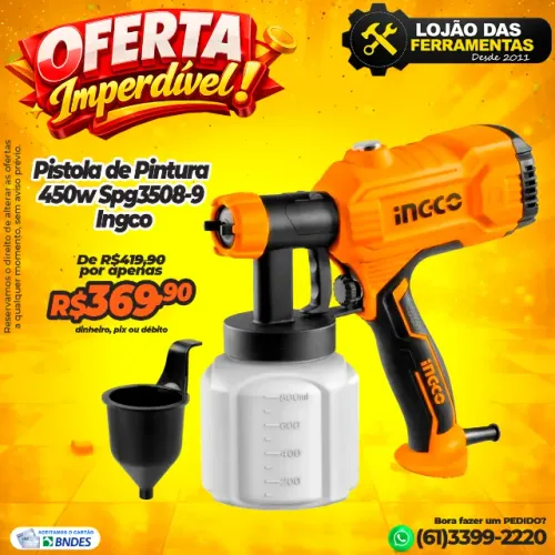 Pistola de Pintura 450w Spg3508-9 Ingco
