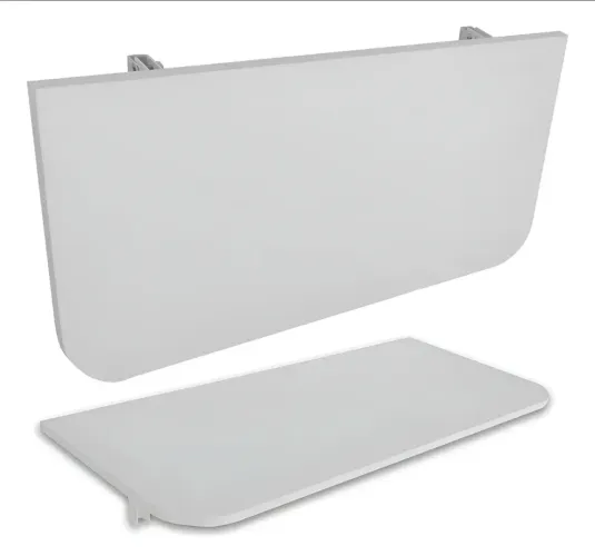 Mesa Dobrável de Parede Suspensa Branca 76x43cm