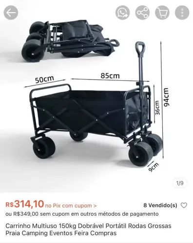 Carrinho para lanches