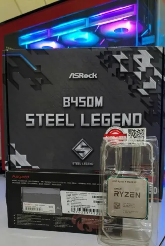 Kit - B450M + R7 5700X3D + 2x8GB Jazer