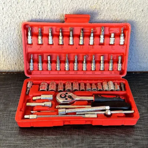 Ferramentas Completo 46 Peças - Compacto, Prático e Funcional
