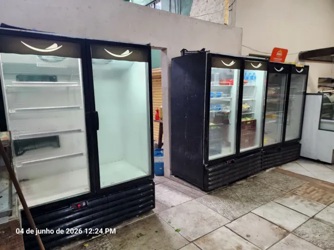 Geladeira expositora 2 portas, freezer expositor horizontal e Freezer para Gelo em inox
