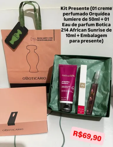 PROMOÇÃO desse Kit para presente O Boticário (poucas unidades).