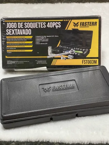 Kit Chaves Jogo Catraca Reversível Soquetes 40 Peças Maleta Fasterr