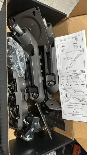 SUPORTE ARTICULADO DUPLO DE MESA PARA MONITOR