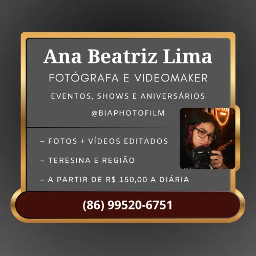 Fotógrafa e Videomaker em Teresina, PI