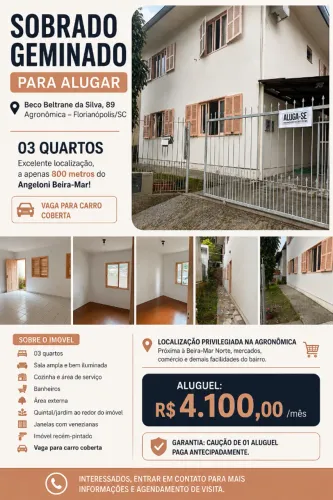 3 quartos vaga de garagem Casa Agronômica