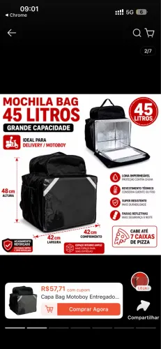 Mochila Bag entregador