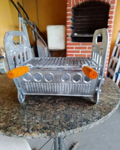 Churrasqueira de alumínio fundido desmontável 