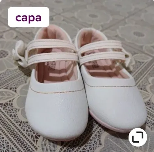Sapatilha klin branca tamanho 22
