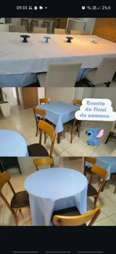 Locação de toalhas, guardanapos, porta guardanapos e souplasts