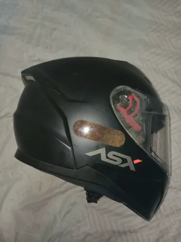 Capacete Fechado Asx City Solid Preto Fosco 58