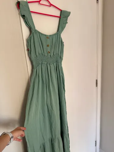 Vestido longo de viscose