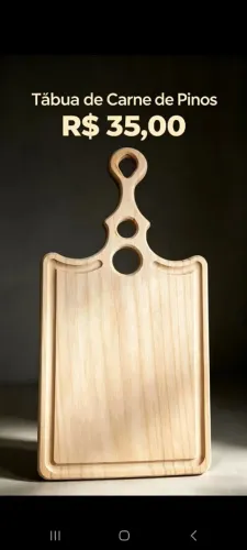 Tábua de carne de pinos -artesanal- decoração e cosinha
